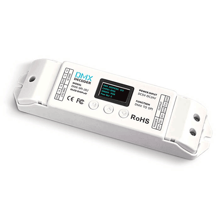 DMX-SPI-201, High-end DMX-SPI digital Decoder for Commercial Led Lighting, 5 Warranty